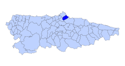 Carreno Asturies map